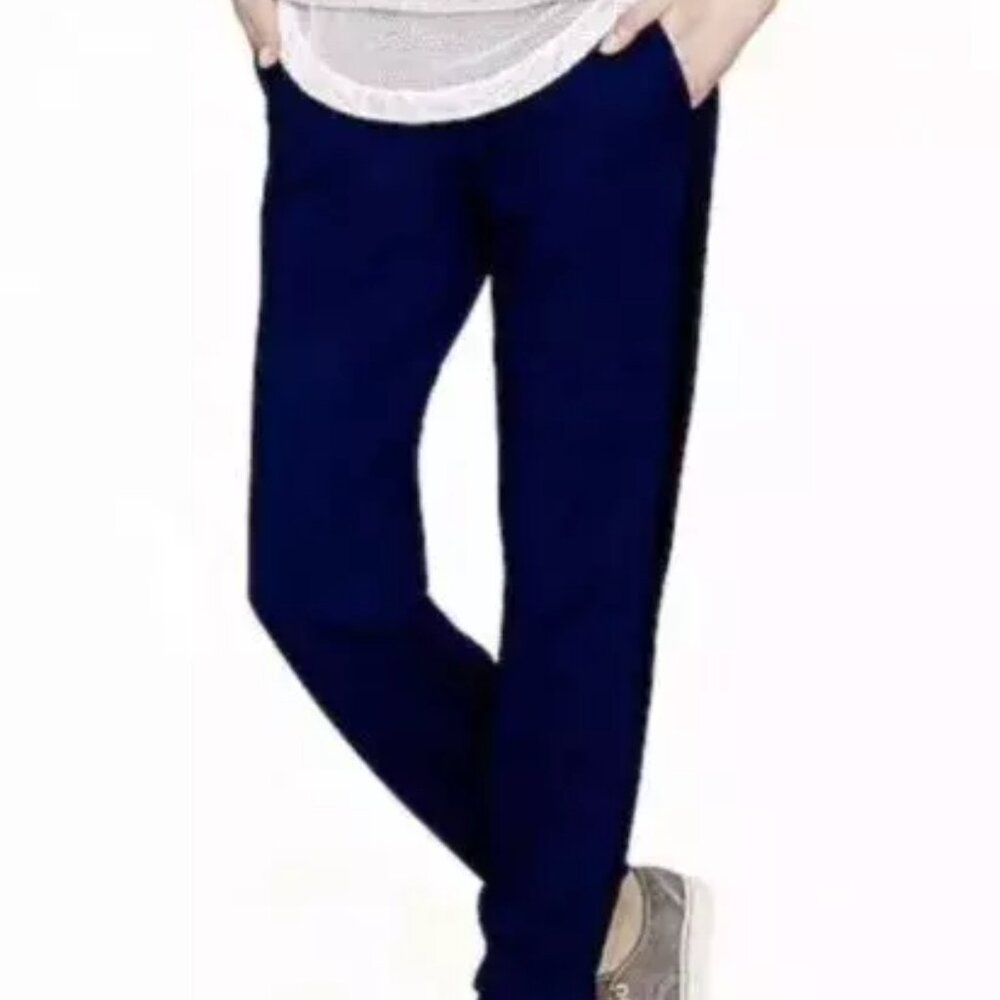 J.Crew Public School Tuxedo Stripe Joggers Pants Size 00 Navy Blue & Black
